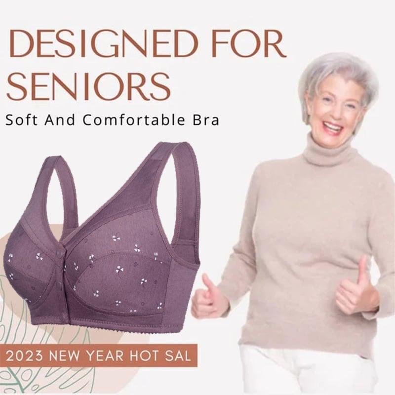 🔥Last day to buy 1 get 2 free🔥Design for Senior bra in cotton with front closure