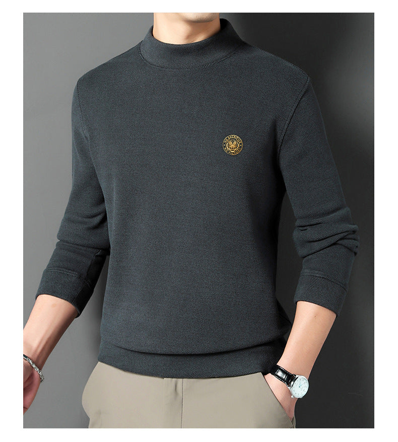 Men's Thickened Mock Neck Warm Solid Sweatshirt（50% OFF）