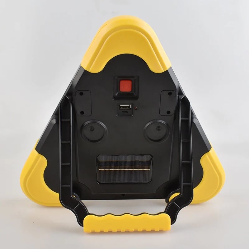 2-IN-1 Solar Emergency Triangle Warning Light at the Roadside