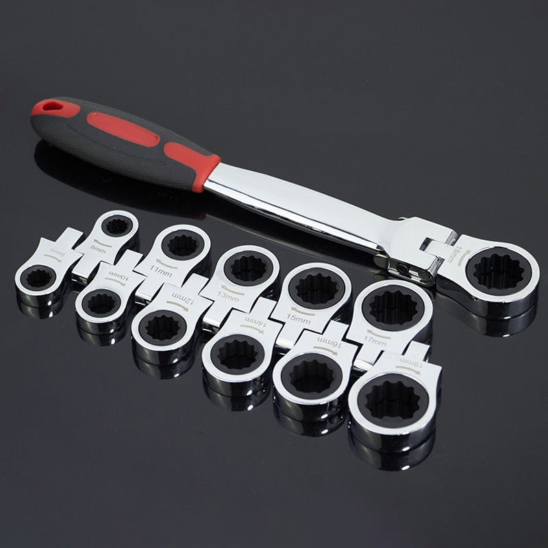 12-in-1 Quick Change Ratchet Wrench Set with Storage Box