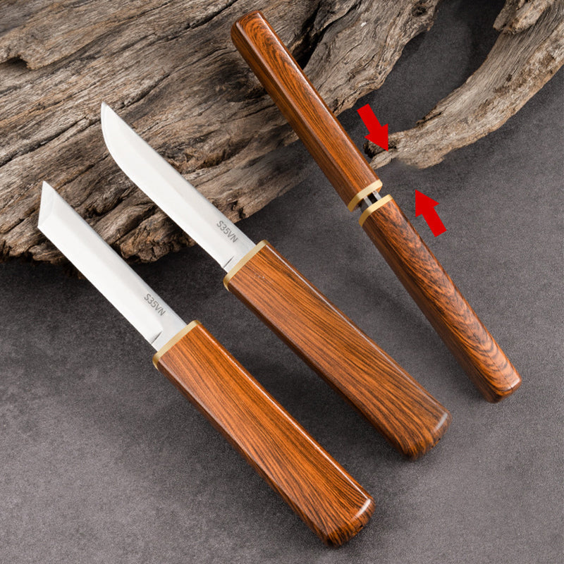 💥HOT SALE💥 2 in 1 Double Knife Set with Wooden Handle⚔️✨