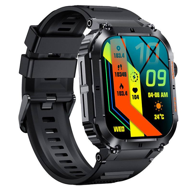 Waterproof Tactical Fitness Bluetooth Smartwatch