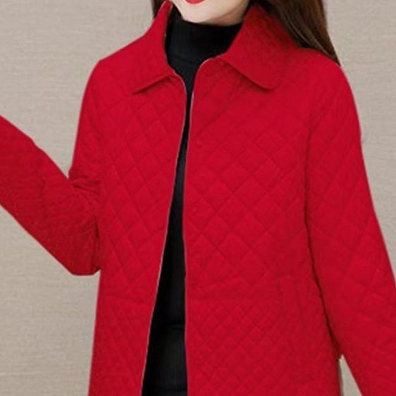 🎅Christmas Pre-sale🎁Women's Warm Button-Down Quilted Jacket With Pockets