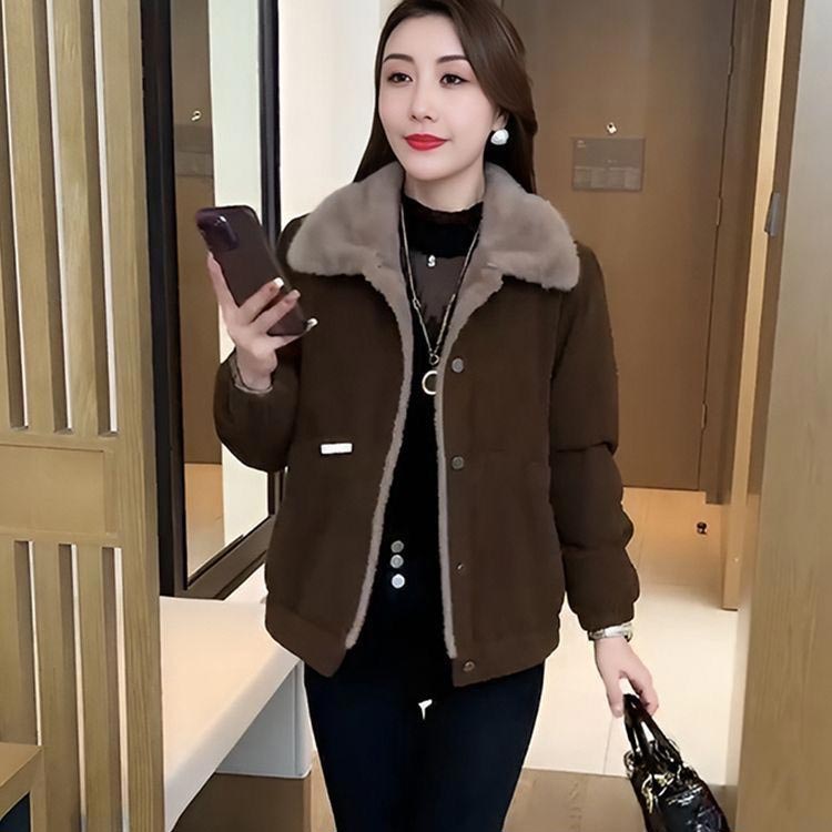 ✨Stylish Fleece-Lined Parka🥰Women's Short Winter Must-Have Loose Warm Jacket❄️