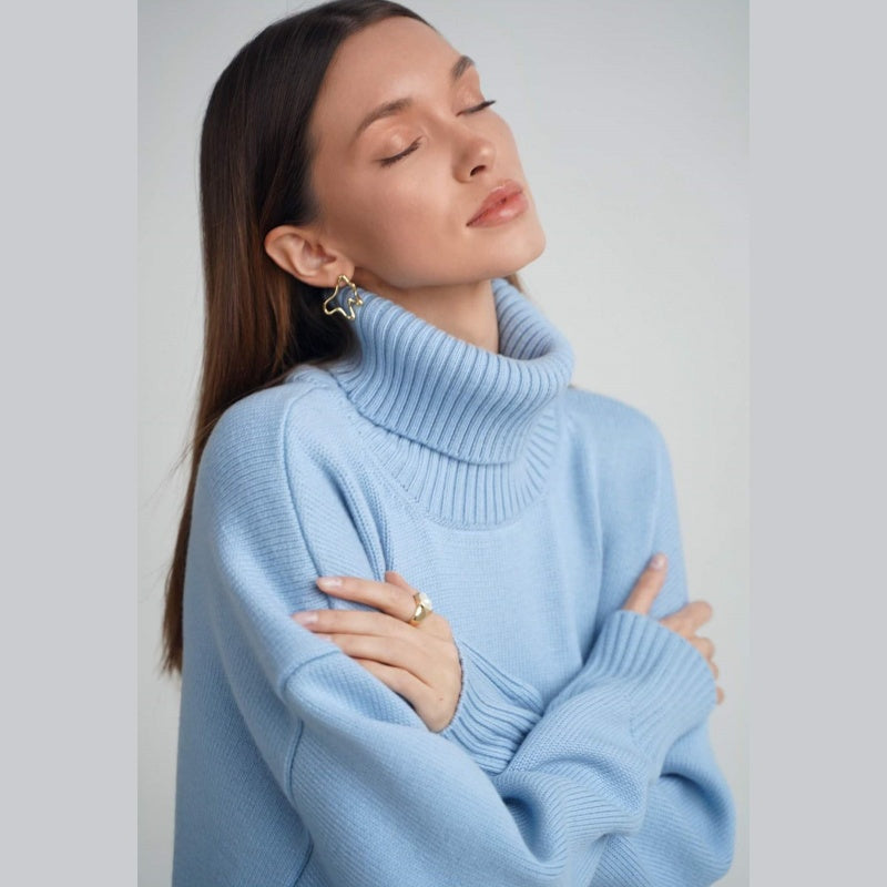 🎁Early Winter Sale 49% Off🔥Women's Casual Solid Color Turtleneck Sweater