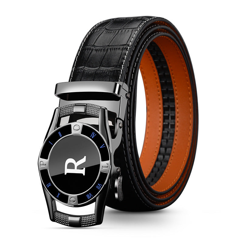 Wear-Resistant Automatic Slide Buckle Vintage Belt