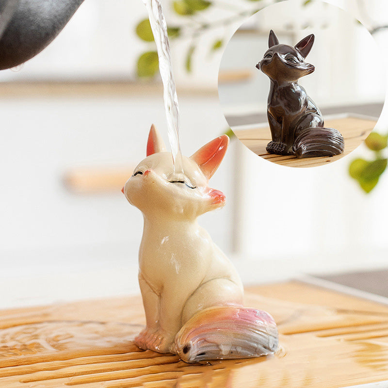 🐈Color Changing Resin Tea Pet Luck Decoration for Tea Table🍵