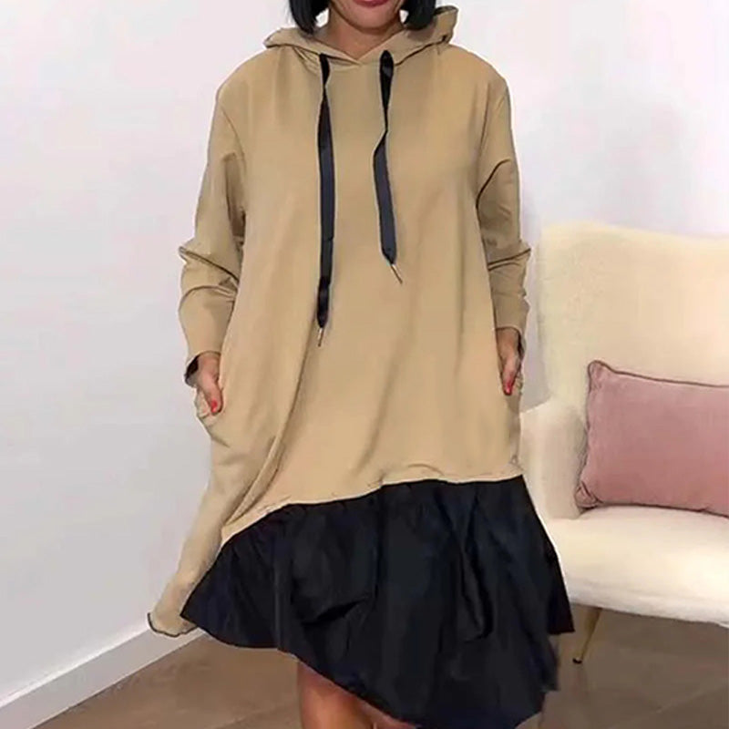 Women’s Trendy Casual Loose Fit Hooded Dress