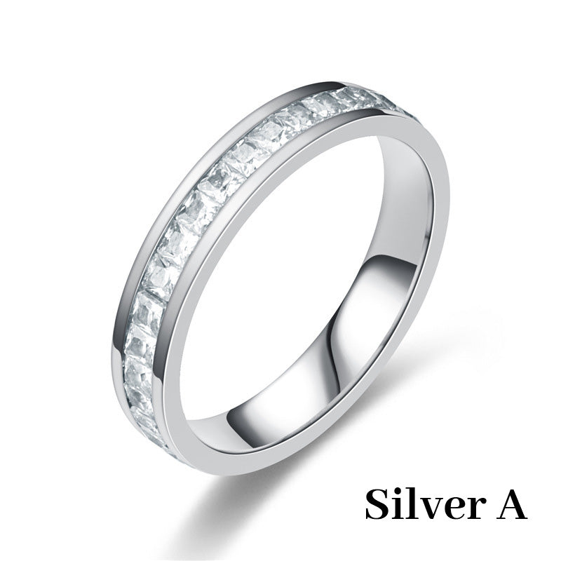 🎅Early Xmas Sales - 50% OFF🎄Light Luxury Niche Titanium Steel Zircon Ring