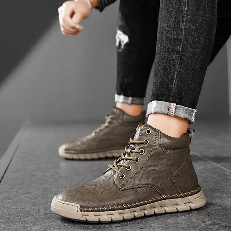 Men's Anti-slip Lace-Up Mid-Top Boots