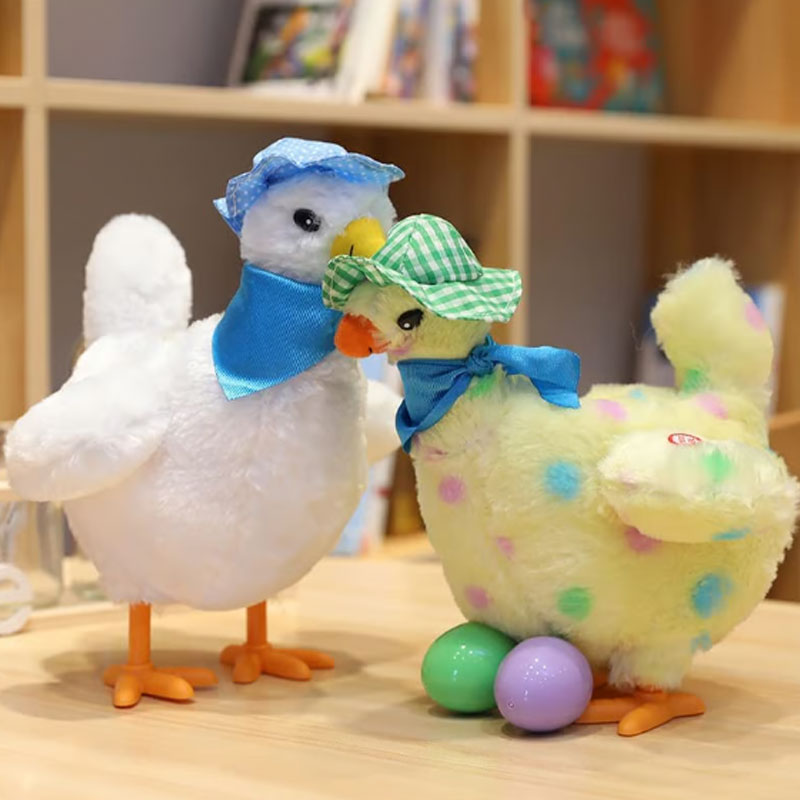 🐥Electric Plush Chicken Laying Egg Toys