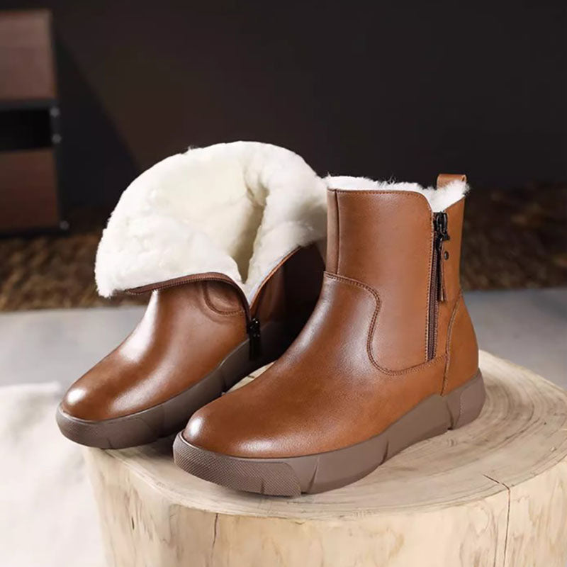 Women's Winter Plush-Lined Soft Ankle Boots