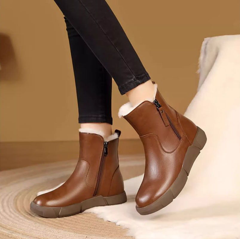 Women's Winter Plush-Lined Soft Ankle Boots