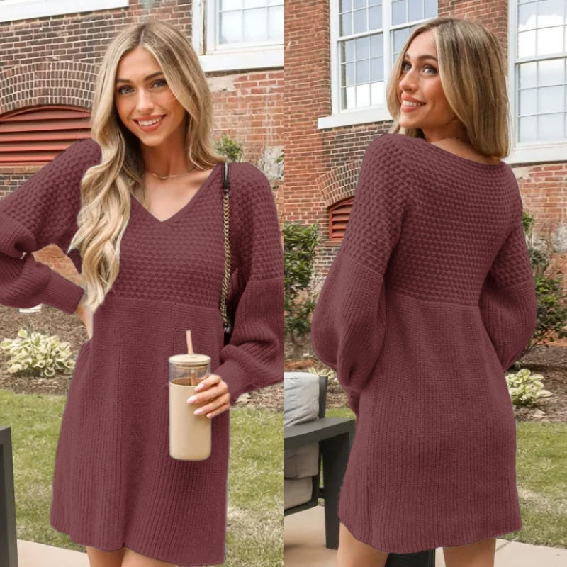 🔥BLACK FRIDAY SALE 49% OFF🔥Women's Retro Red Sweater Dress