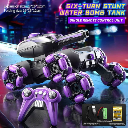💥Remote Control Six-Wheel Tank - Transformable for Battle