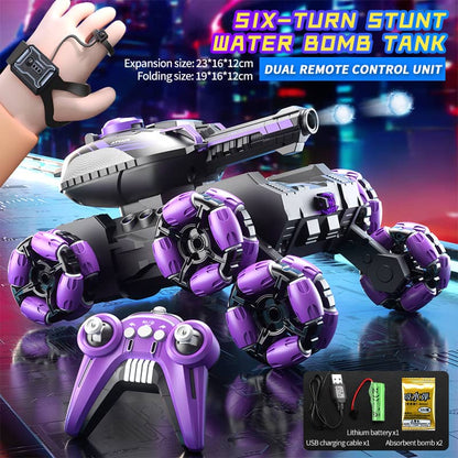 💥Remote Control Six-Wheel Tank - Transformable for Battle