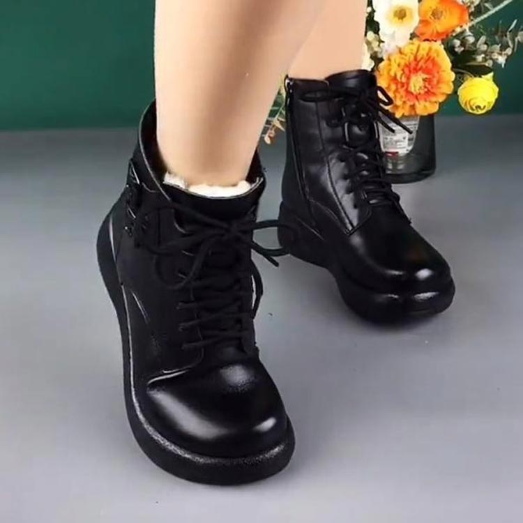 Women’s Stylish Round-toe Plush-lined Warm Platform Boots