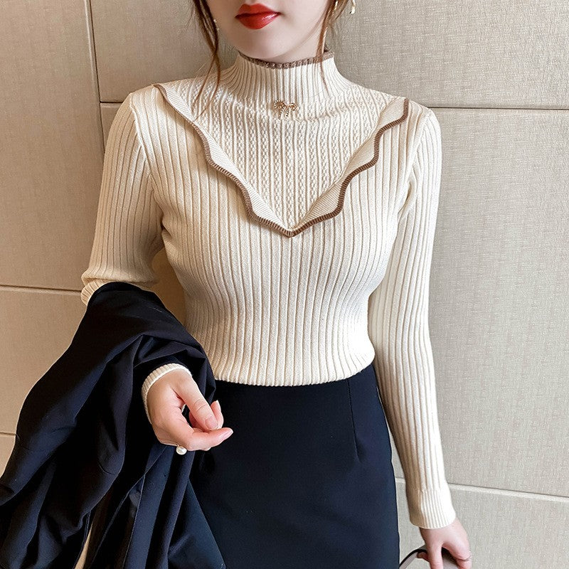 ✨Winter Offer💖Women's Sweet Mock Neck Sweater for Fall & Winter Layering