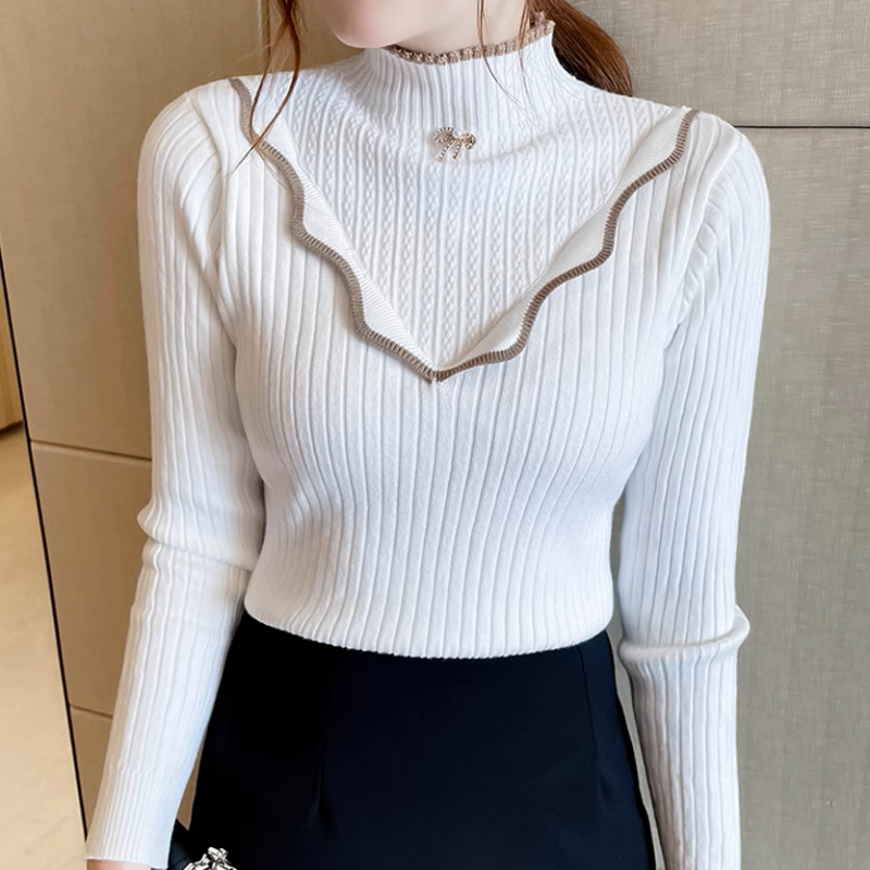 ✨Winter Offer💖Women's Sweet Mock Neck Sweater for Fall & Winter Layering