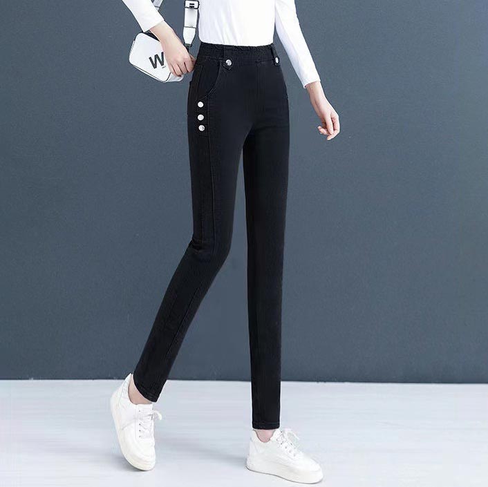 Nice Gift! Elastic Warm Plush Skinny Jeans for Women