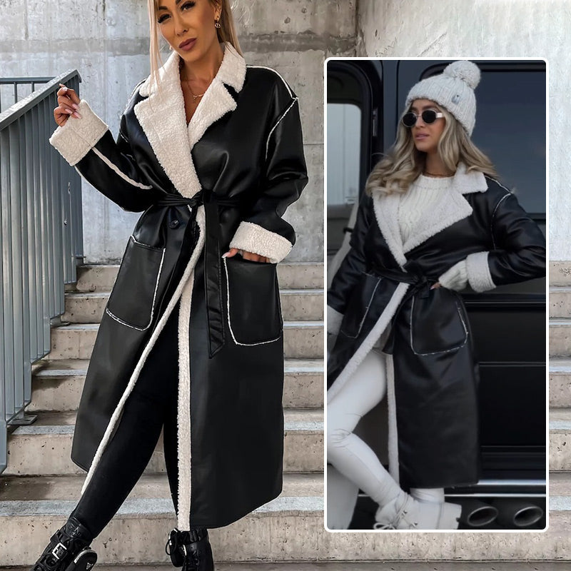 ❄️Winter Specials❄️ Women's Stylish Lapel Coat with Belt