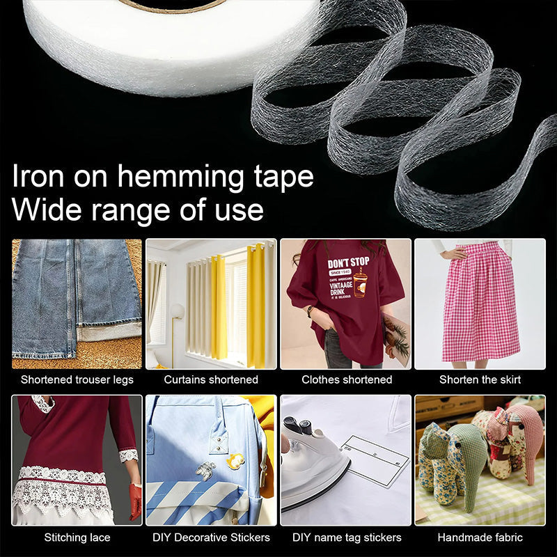 Iron-On Double-Sided Fabric Tape for Sewing & DIY🍃