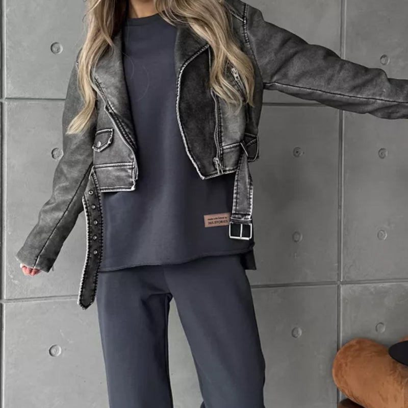 🎅Xmas Sales - 50% OFF🎄Women's Casual Tracksuit Set with Oversized Trousers