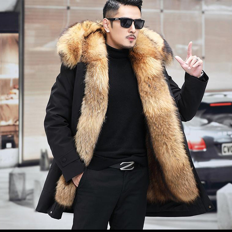 ❄️Winter Specials❄️Men's Mid-Length Jacket with Removable Synthetic Fur