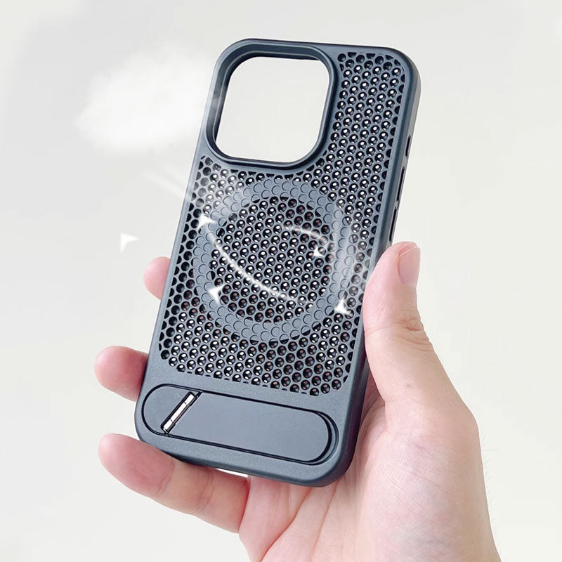 Magnetic Heat-dissipation Phone Case with Kickstand for iPhone