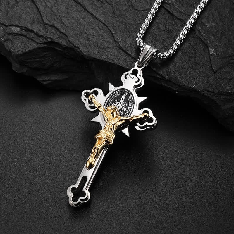 🎁Hot Sale 49% OFF⏳Benedict Protection Cross Power Pendant Necklace