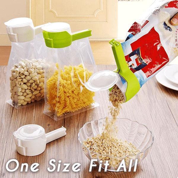 Seal And Pour Food Storage Bag Clip