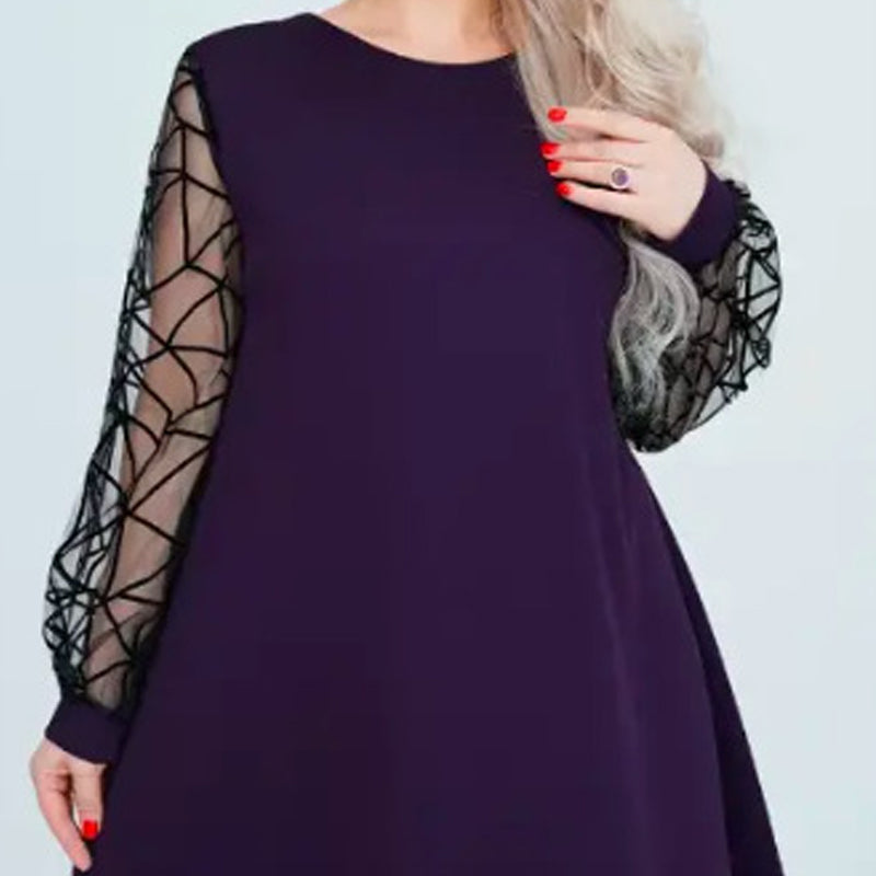 Women's Patchwork Round Neck Dress