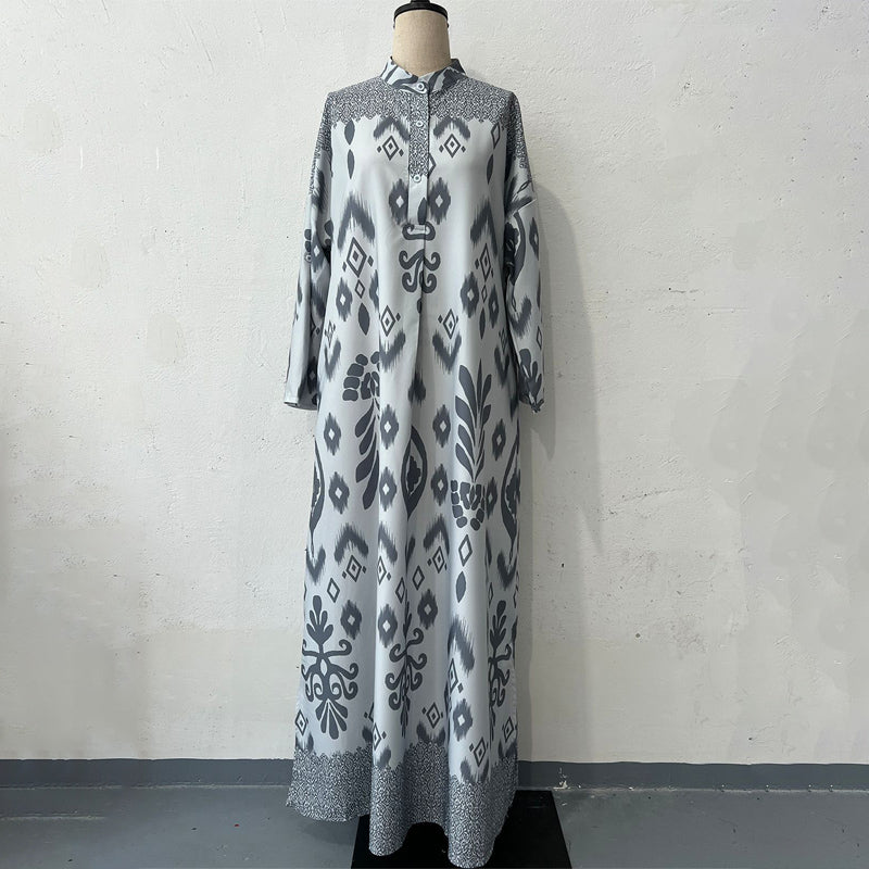 Women’s Graceful Long-Sleeve Maxi Dress