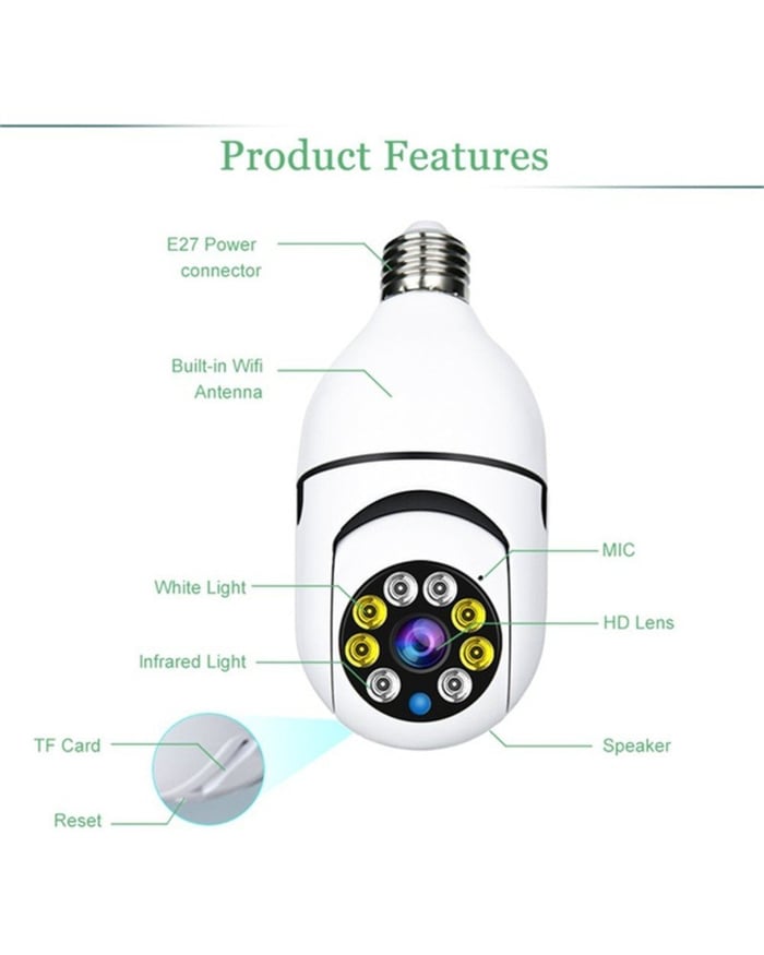 🔥2025  Hot Sale 50% off🔥Wireless Wifi Light Bulb Camera Security Camera