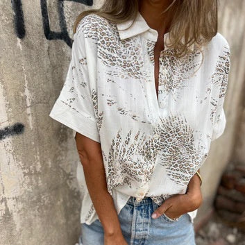 🌸NEW HOT SALE🔥Women’s Casual Button Down Print Shirt