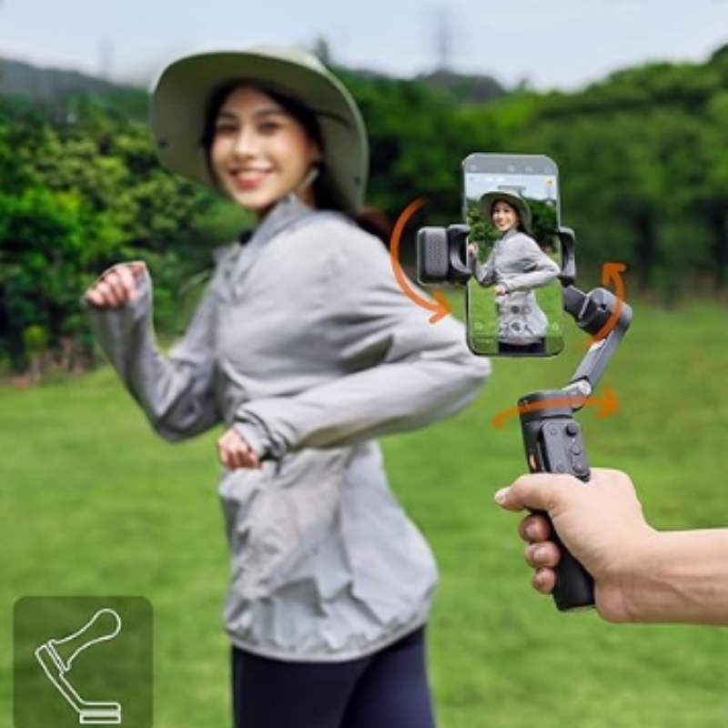 3-Axis Foldable Mobile Head Gimbal Stabilizer