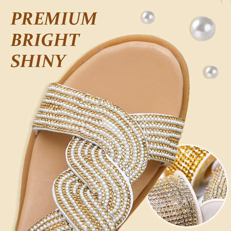 Luxury Rhinestone Sandals with Anti-skid Soft Sole