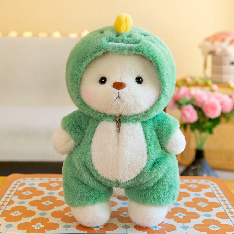 Plush Stuffed Bear Toy with Suit for Children