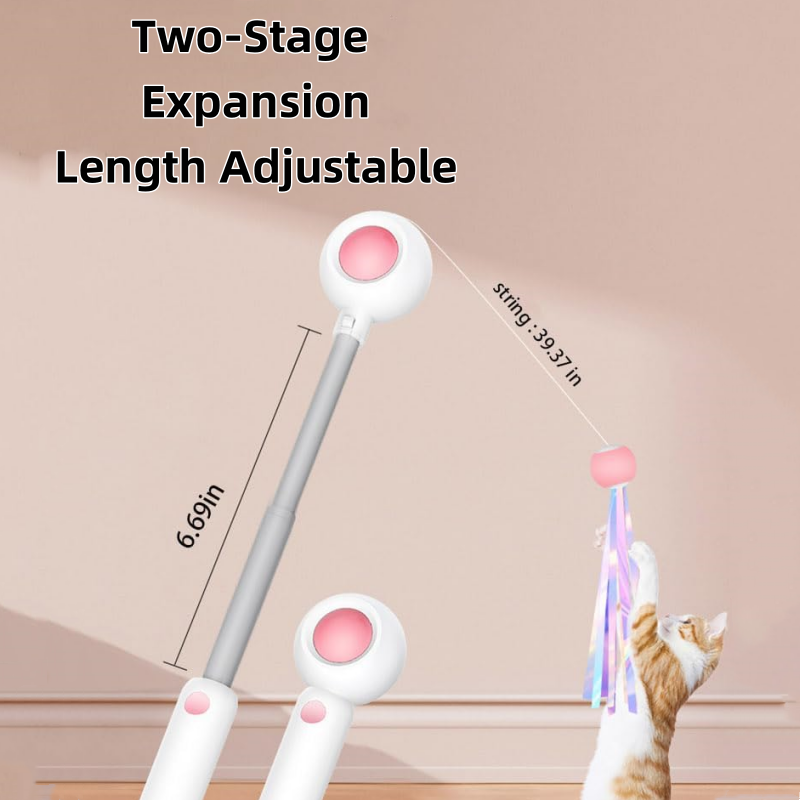 Interactive Retractable Cat Wand Toy