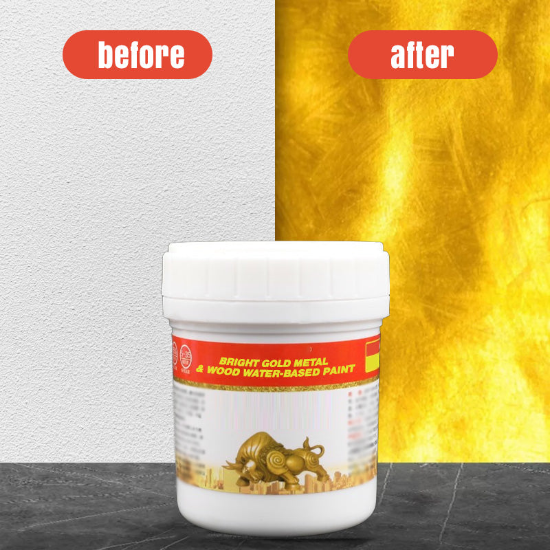 Shiny Metallic Water-based Gold Foil Paint