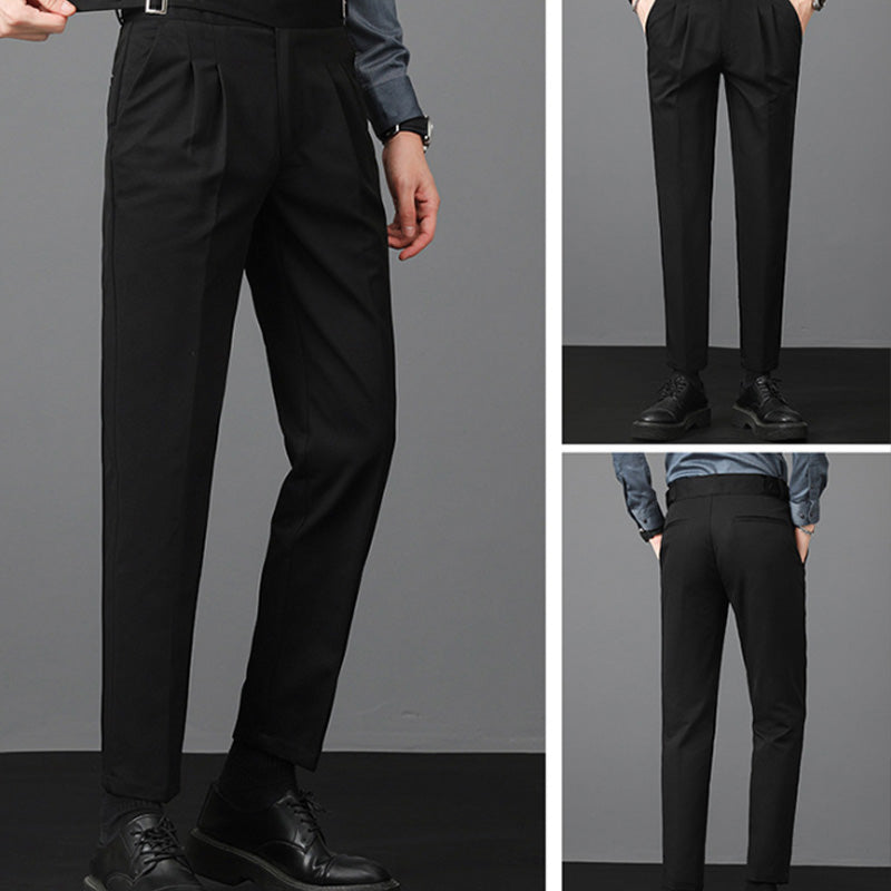 Men's Casual Light Mature Style Slim Fit Suit Pants