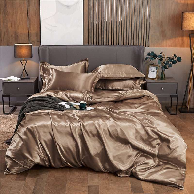 25 Momme Luxury Pure Mulberry Silk Bedding Set of 4 (1x Quilt Cover + 1x Bedsheet + 2x Pillowcases)