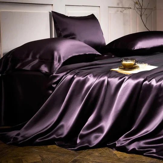 25 Momme Luxury Pure Mulberry Silk Bedding Set of 4 (1x Quilt Cover + 1x Bedsheet + 2x Pillowcases)