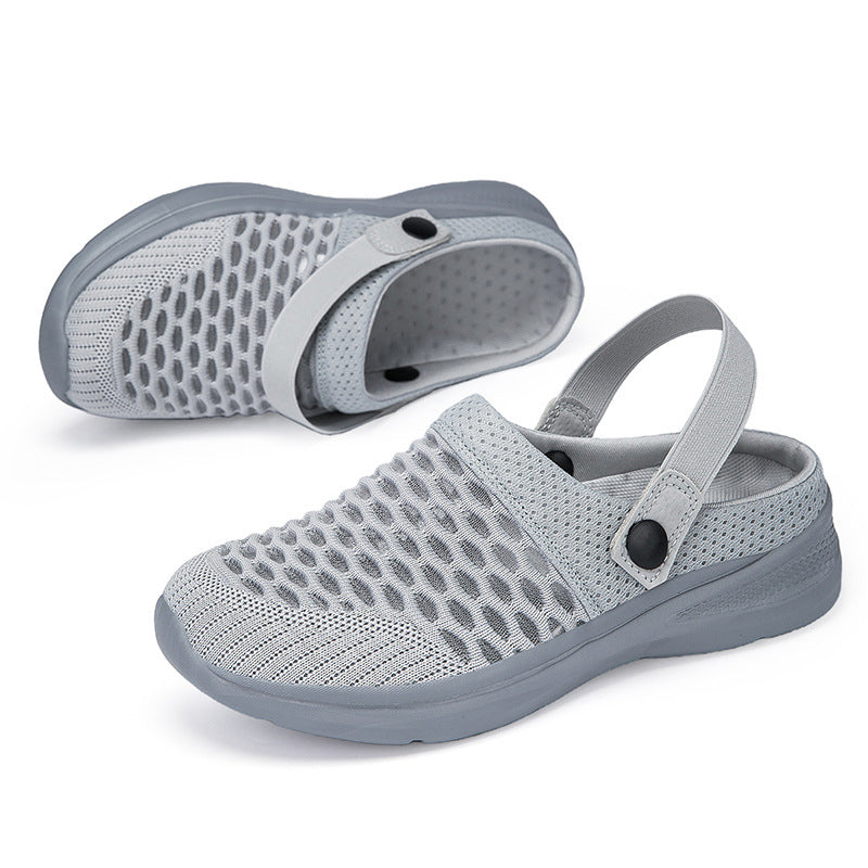 Fashion Mesh Breathable Half Slip-On Sandals