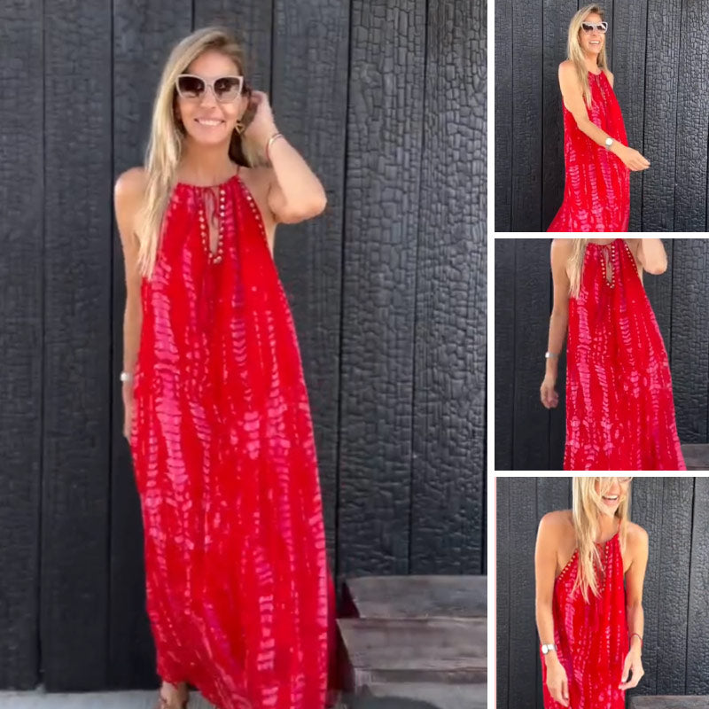 🌸Spring Specials🌸 Women's Printed Halter Neck Maxi Dress