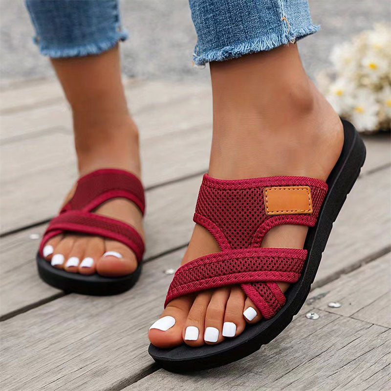Breathable Mesh Slide Sandals for Women