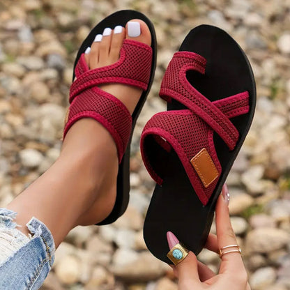 Breathable Mesh Slide Sandals for Women