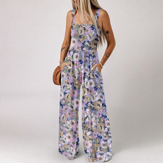 ⏳Limited Time 50% Off!💥Women’s Casual Print Sleeveless Overalls Jumpsuits