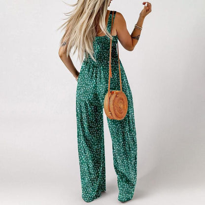 ⏳Limited Time 50% Off!💥Women’s Casual Print Sleeveless Overalls Jumpsuits