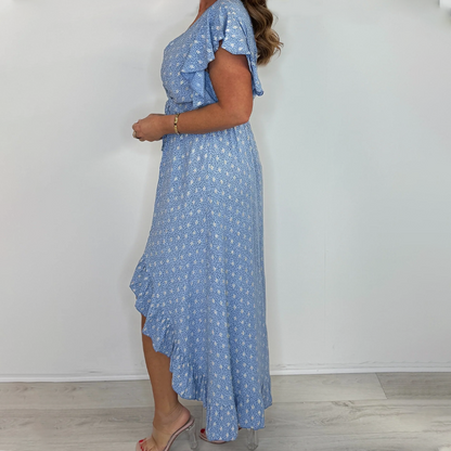 ⏳ Limited time 50% off! 💥Women's Resort Style V-Neck Polka Dot Ruffle Sleeve Dress